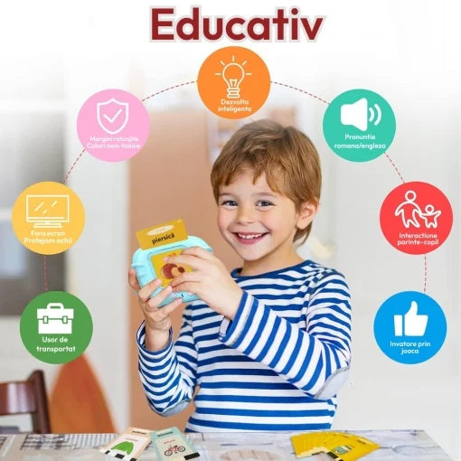 Set Invatare Cuvinte Engleza cu Cititor de Carduri, 114 Carduri Flash, 228 Cuvinte