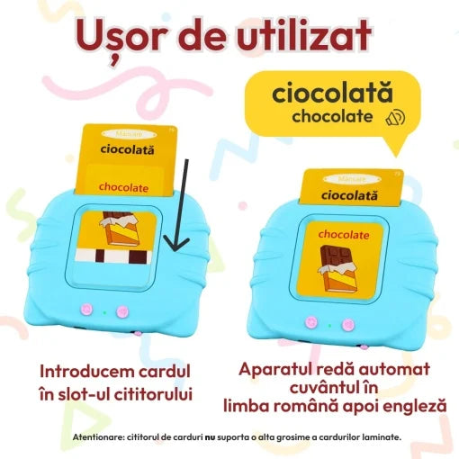Cititor carduri de cuvinte pentru dezvoltarea vorbirii copiilor