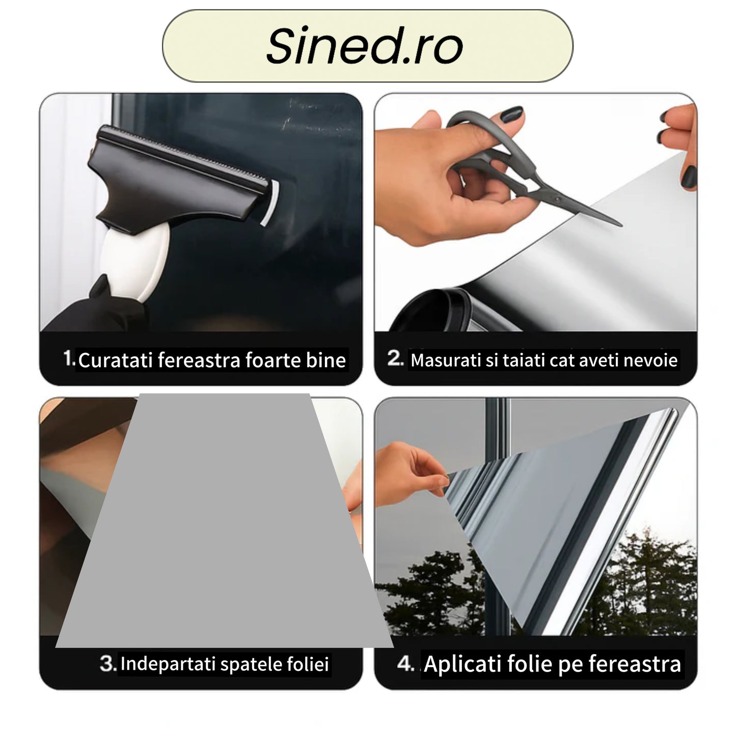 Folie reflectorizanta pentru ferestre 60X300 , PROTECTIE UV