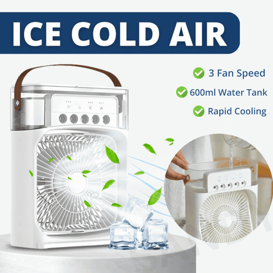 Ventilator 5 în 1 cu răcire, raceste instant si înlătură temperaturile ridicate