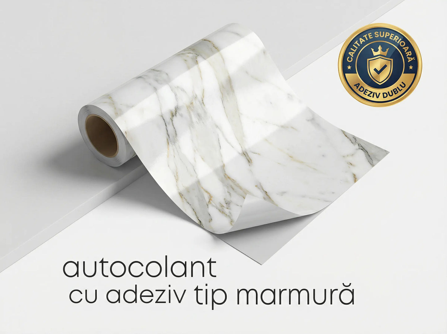 Autocolant tip marmură premium cu dublu-adeziv 5buc-60x30