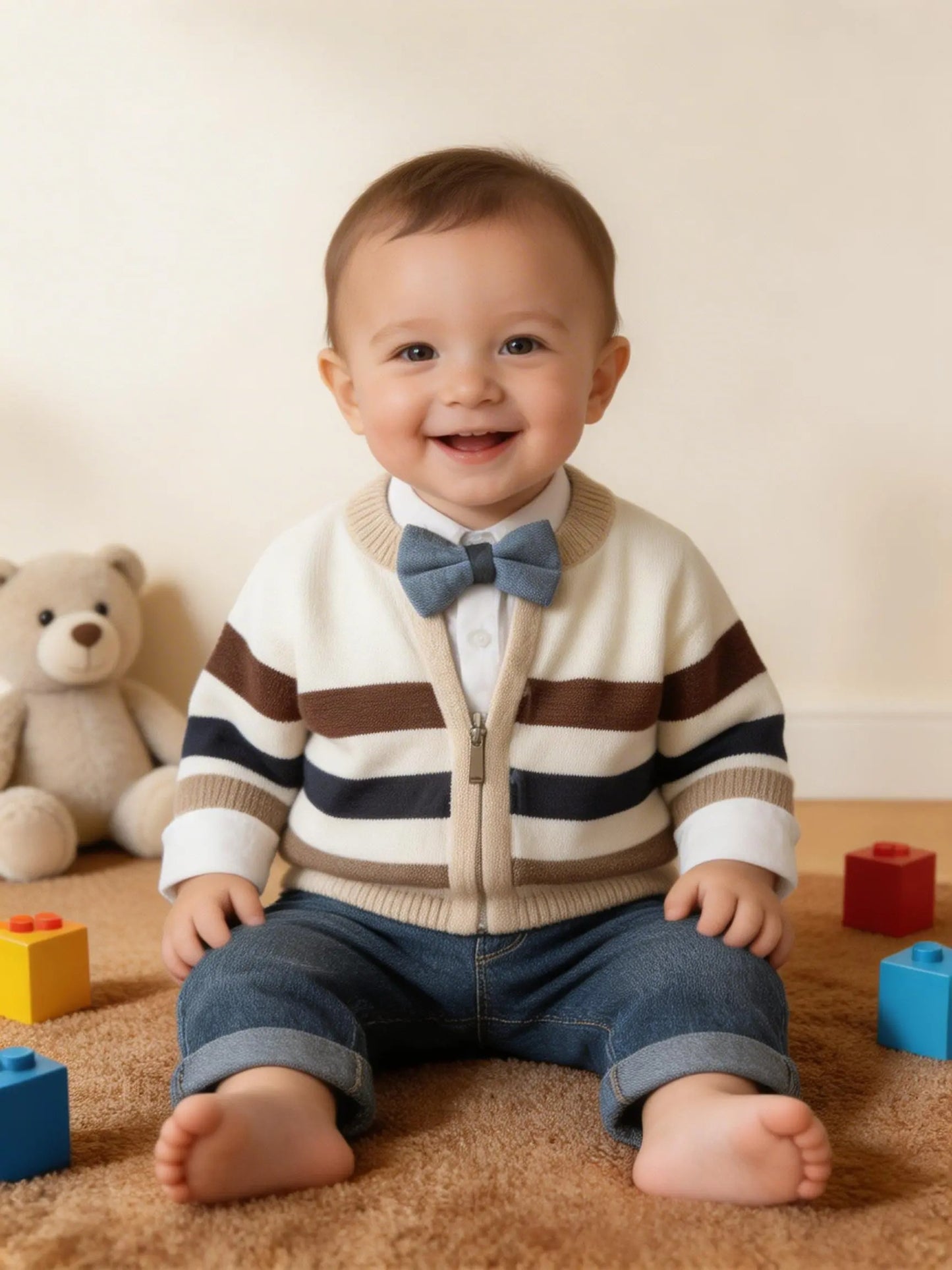 Set Elegant 4 piese Casual pentru Bebeluși „Little Gentleman”