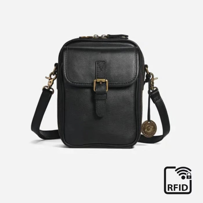 Geantă crossbody din piele *RFID ( siguranta suplimentară pentru carduri sau date personale )