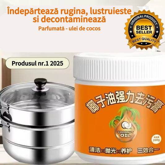 Pastă de curătat si lustruit multifunctională cu ulei de cocos