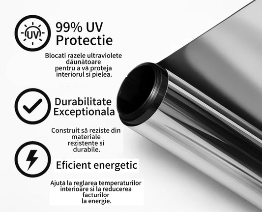 Folie reflectorizanta pentru ferestre 60X300 , PROTECTIE UV