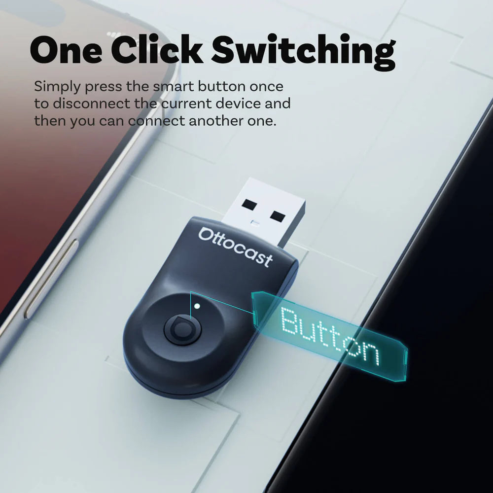 CarPlay, stick USB, USB C pentru conectivitate wireless a mașinii cu Apple CarPlay și Android Auto