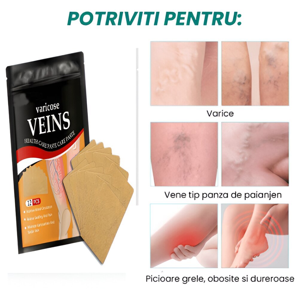 Set 12 plasturi pentru varice