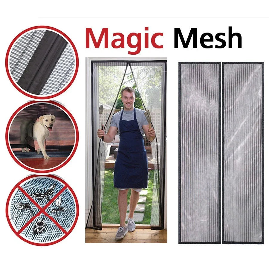 Plasa pentru usa impotriva tantarilor, mustelor si altor insecte, cu magnet 210x100