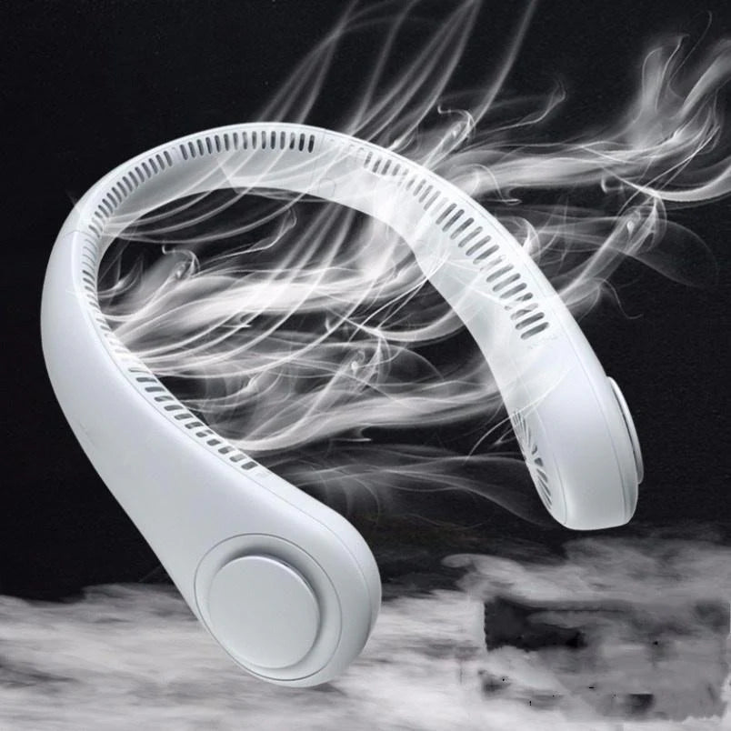 ❄️ Ventilator de aer condiționat pentru gât - Răcire personală ultra-silențioasă pentru vară